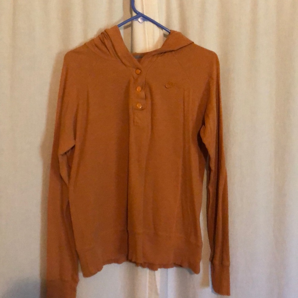 Orange Nike thermal pullover